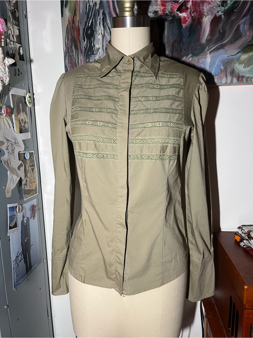 Y2K military style button up